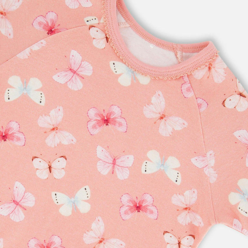 Organic Cotton Short Sleeve Top And Pant Pajama Set