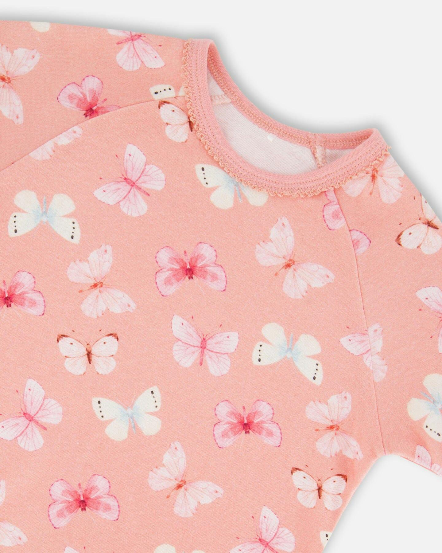 Organic Cotton Short Sleeve Top And Pant Pajama Set