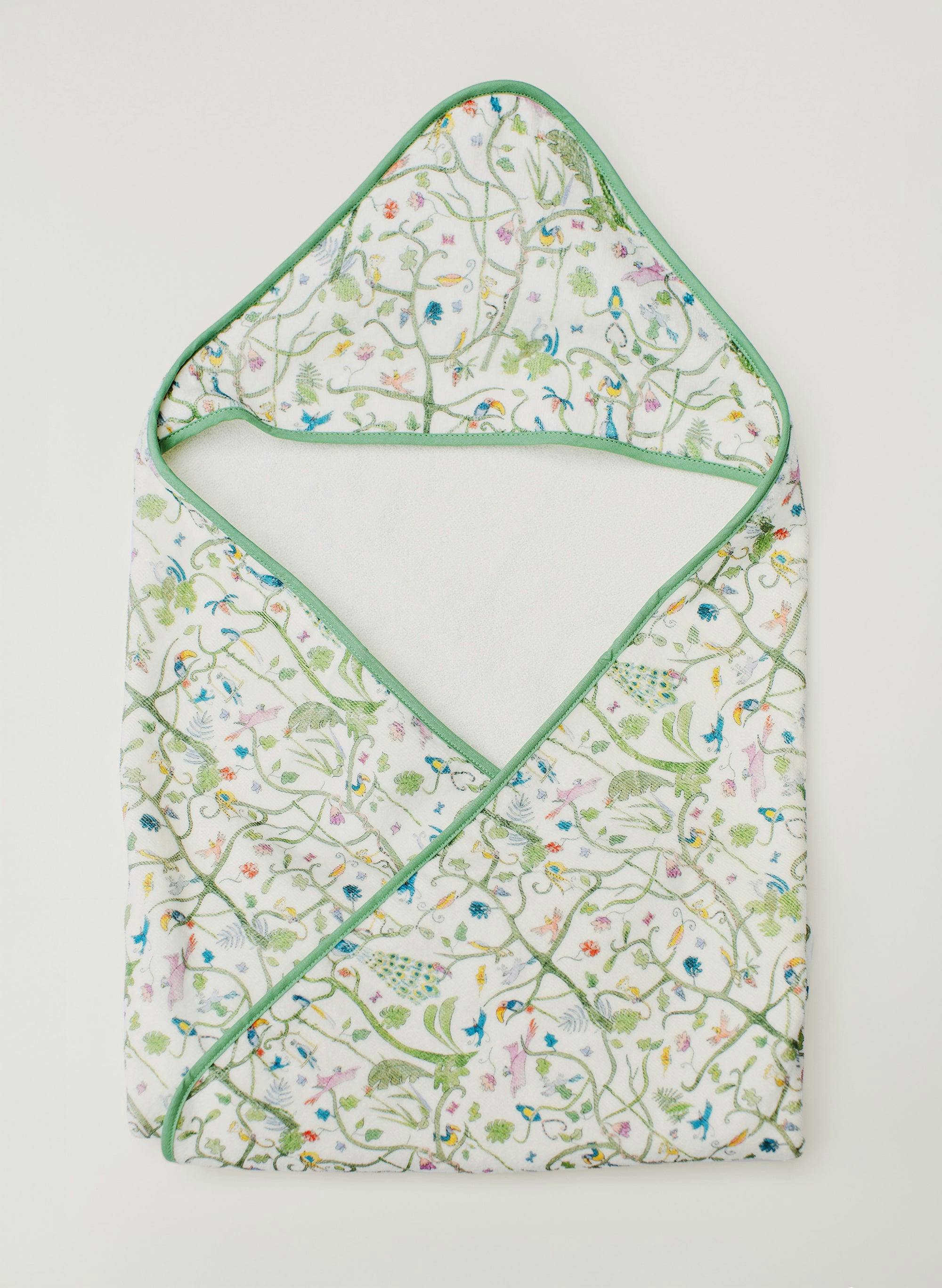 Hooded Bath Towel - Tropical Garden