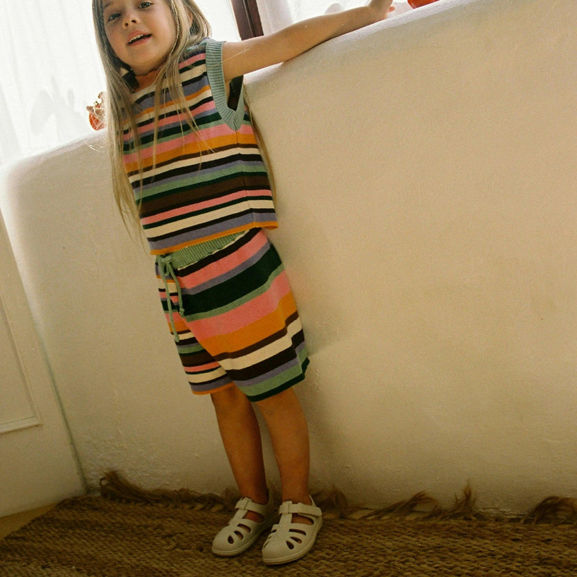 children's organic cotton shorts - tropical garden