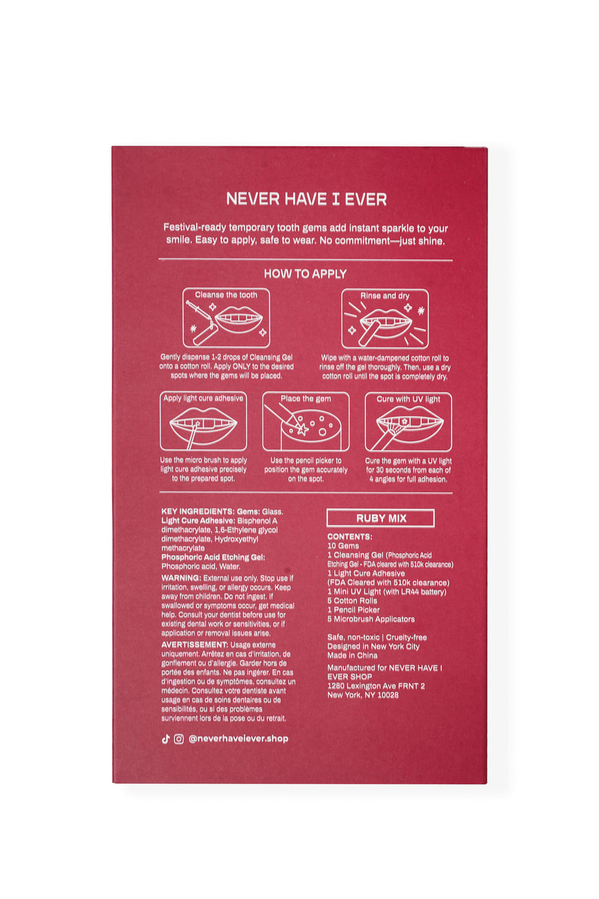 RUBY MIX - DIY Tooth Gem Kit