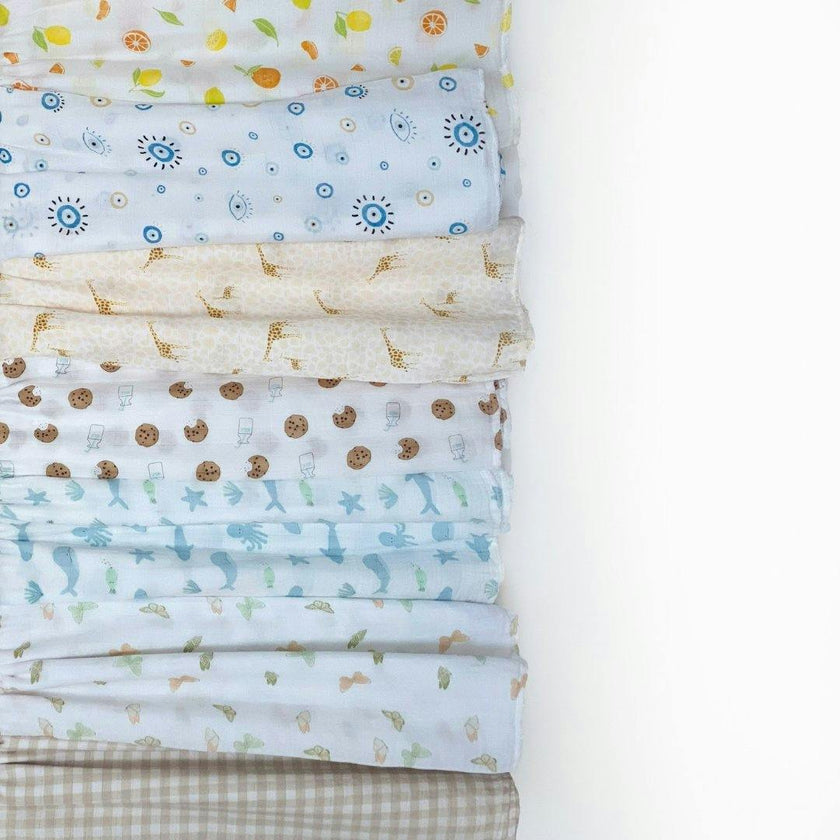 Bamboo Muslin Swaddle Blanket - Gingham