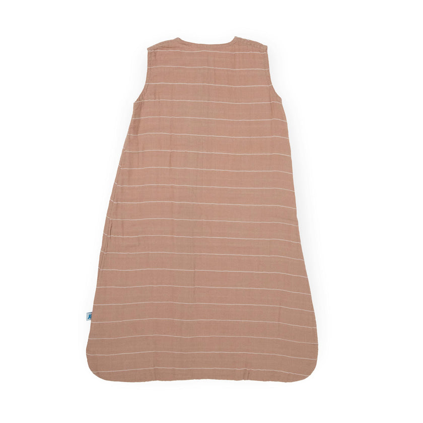Cotton Muslin Sleep Bag - Mauve Stripe