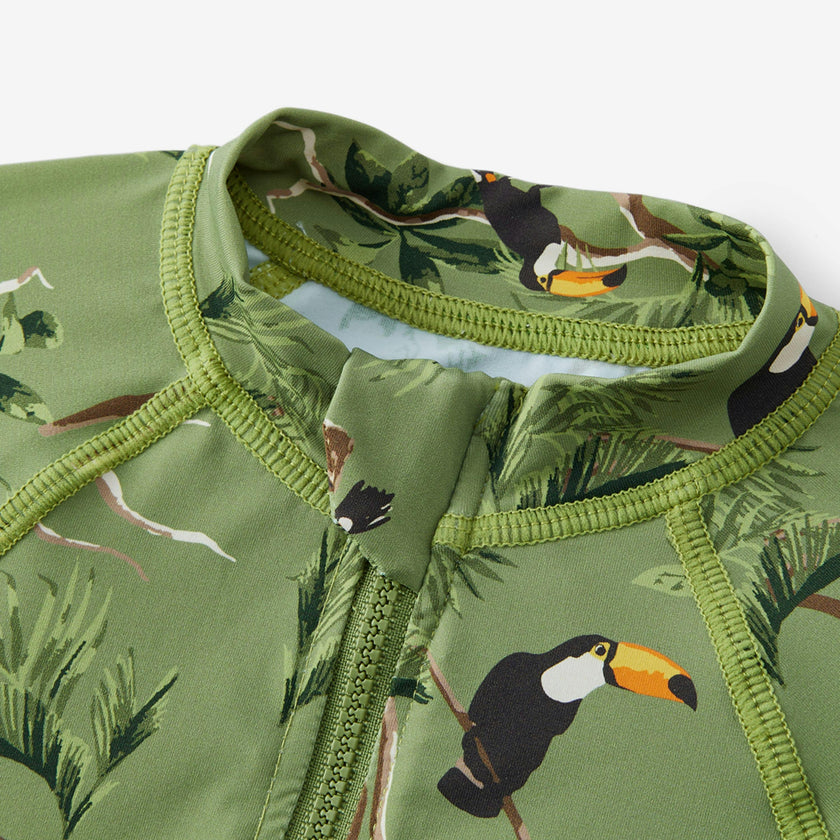 Zipper Shortall Swimsuit