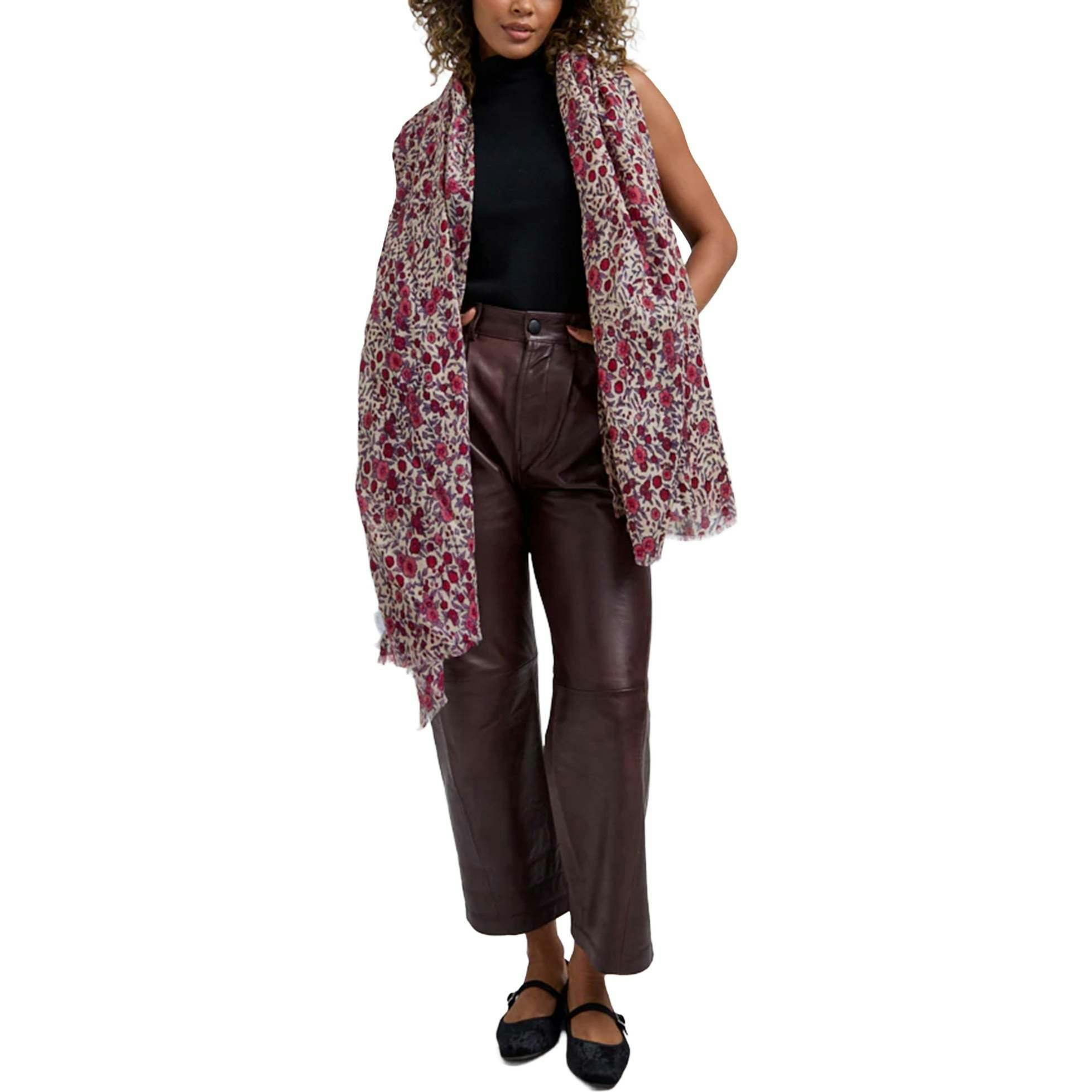Karen Aster Floral Scarf