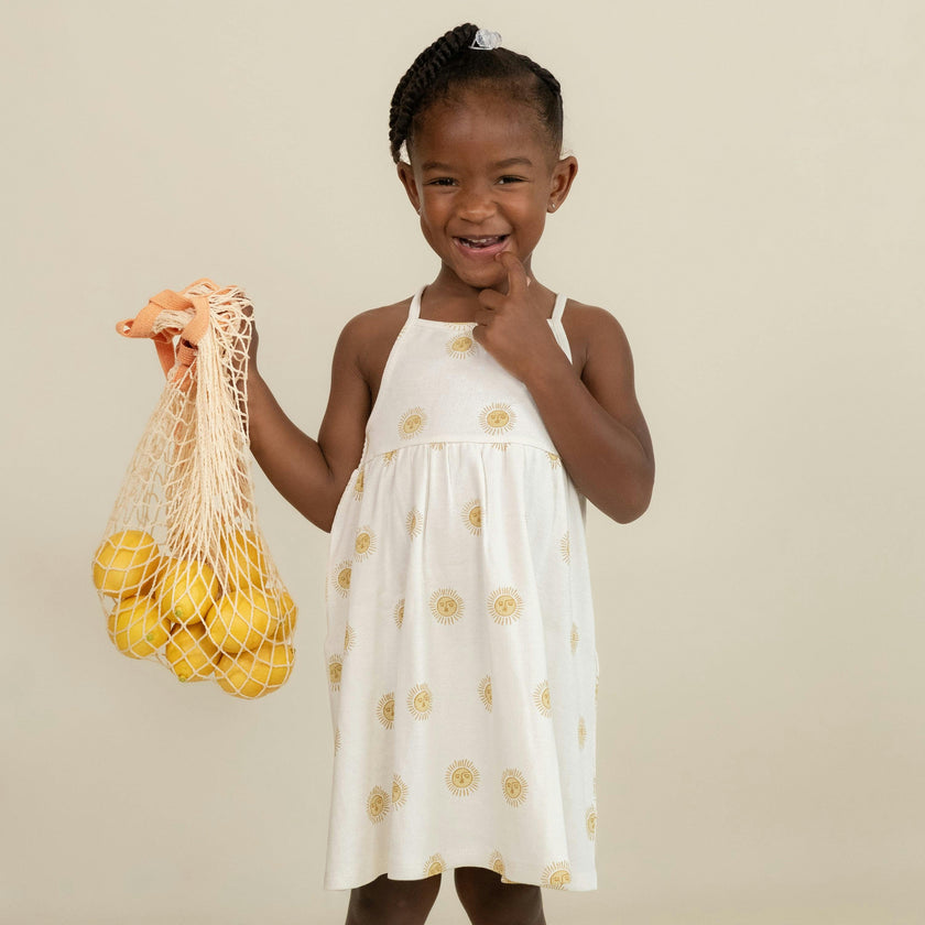 Organic Tie Back Strap Dress