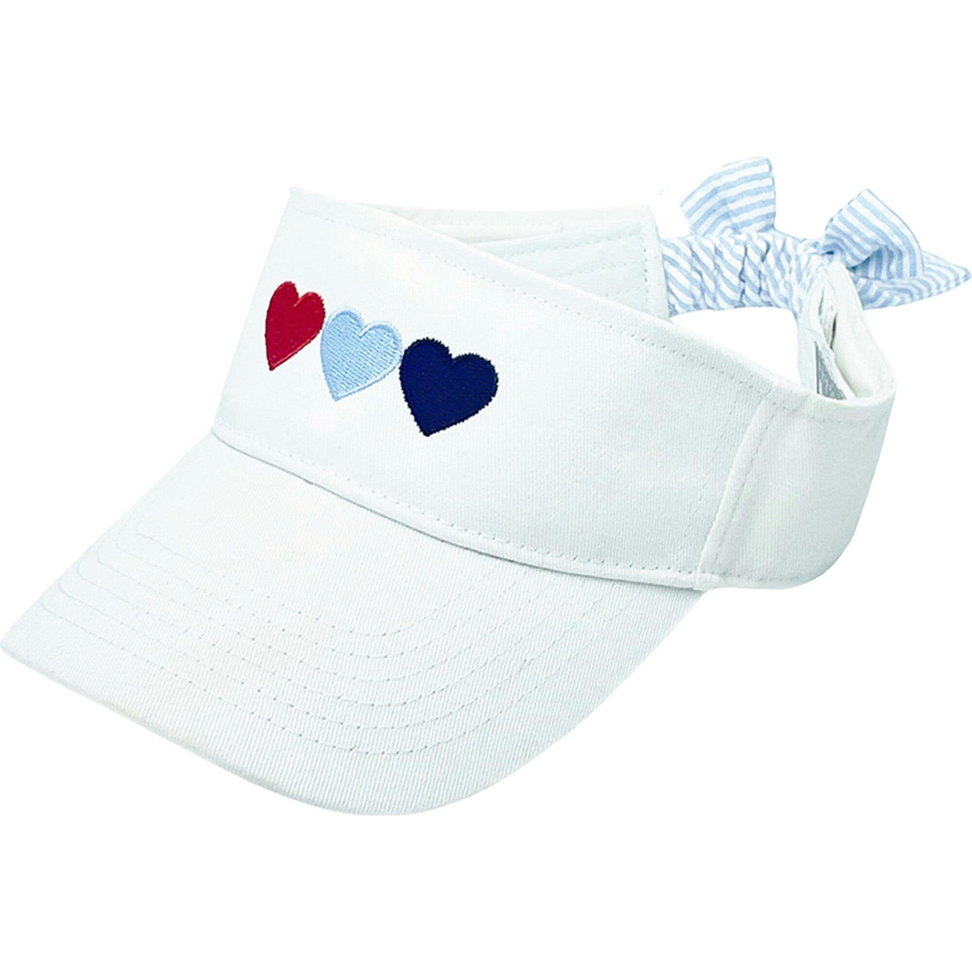 Patriotic Hearts Bow Visor - Youth & Junior