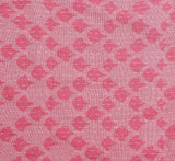 Artisan Hand Loomed Cotton Square Pillow - Pink Ginkgo Design - 24"