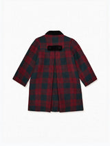 Burgundy Check Arrieta Girl Coat