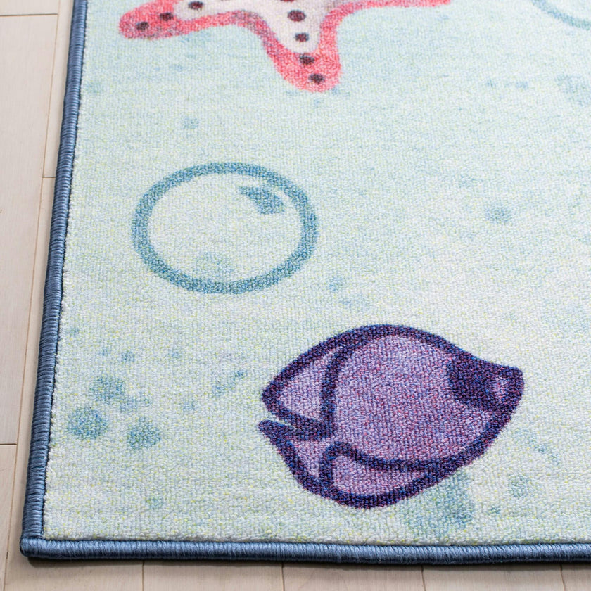 Kids Playhouse Ariel Rug, Blue