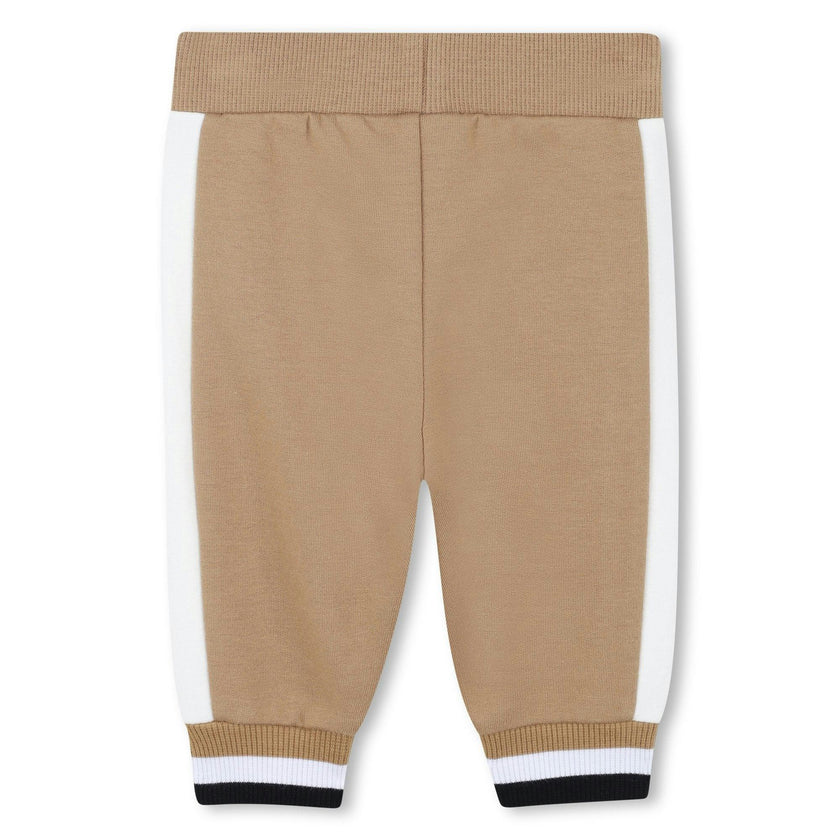 Baby Boys Beige Logo Tracksuit Set