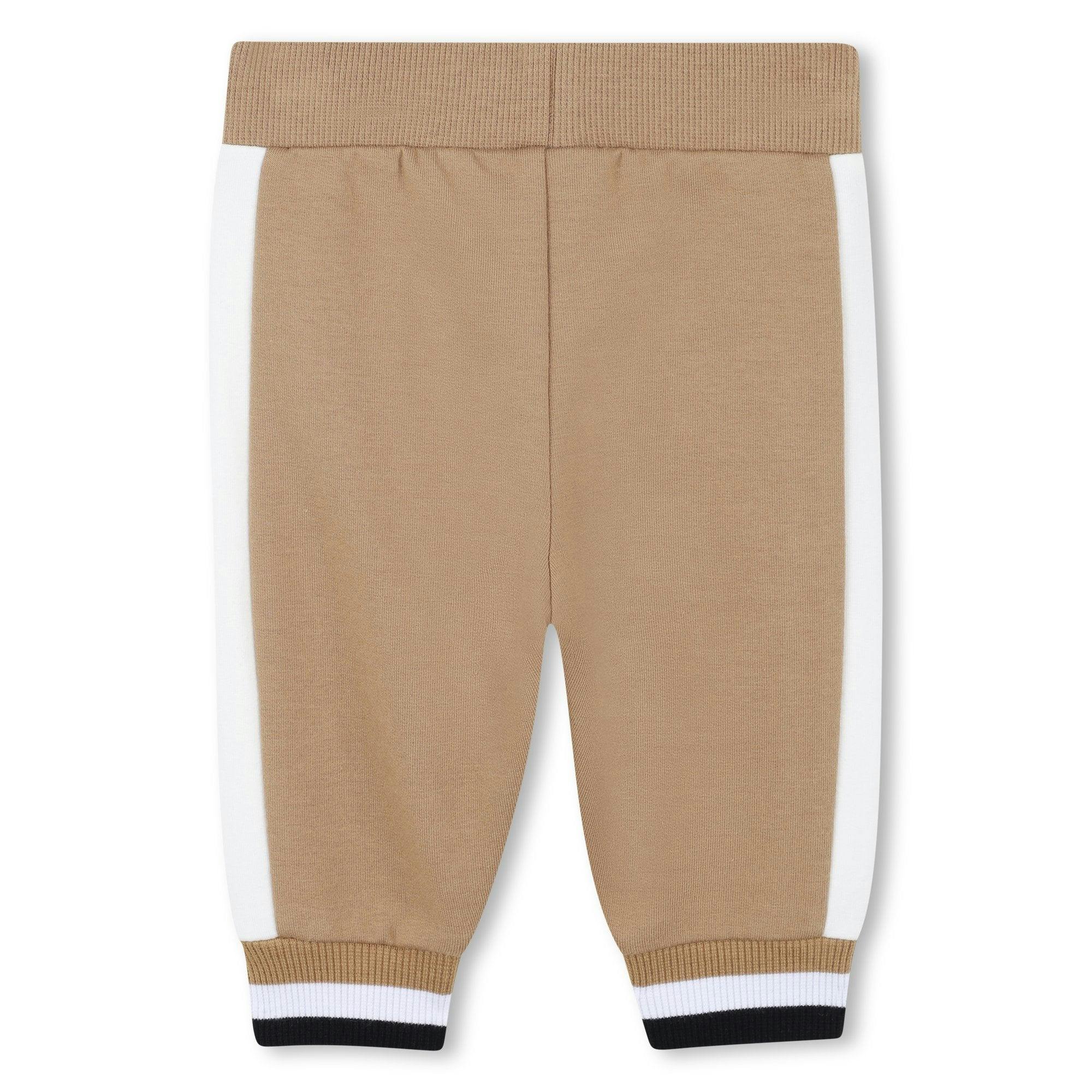 Baby Boys Beige Logo Tracksuit Set