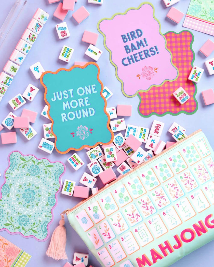 Mahjong Shuffler Cards - set of 4 matte cards