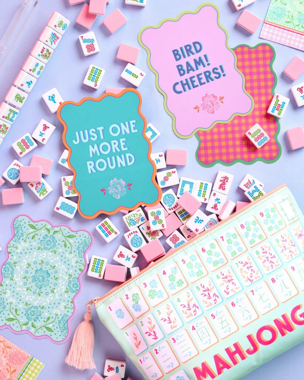 Mahjong Shuffler Cards - set of 4 matte cards