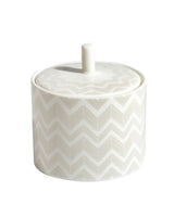 Sugar Pot Zig Zag  White Diam. 3.3"