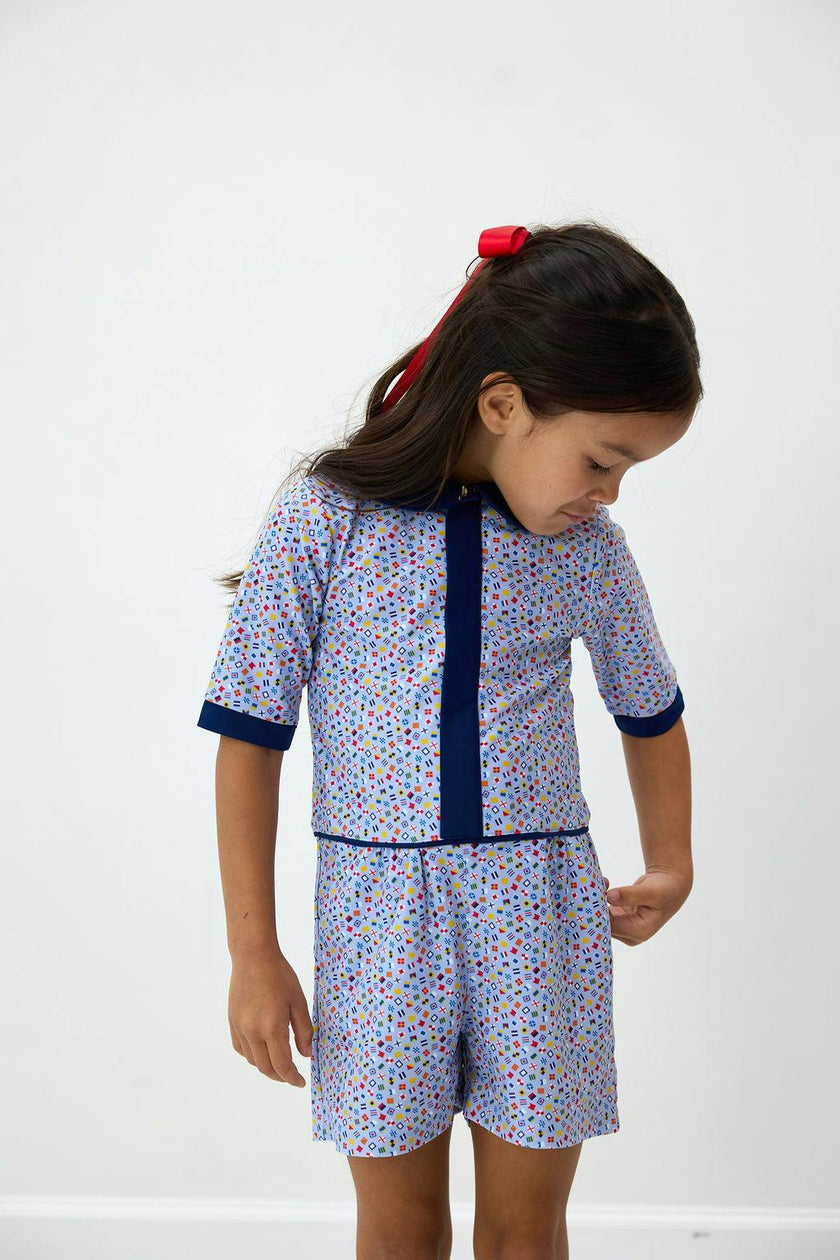 Girls Sailor Flag Romper