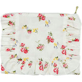 English Rose Posy Timeless Floral Ruffle Zipper Pouch
