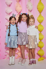 Metallic Elastic Waist Pull-On Circle Skirt
