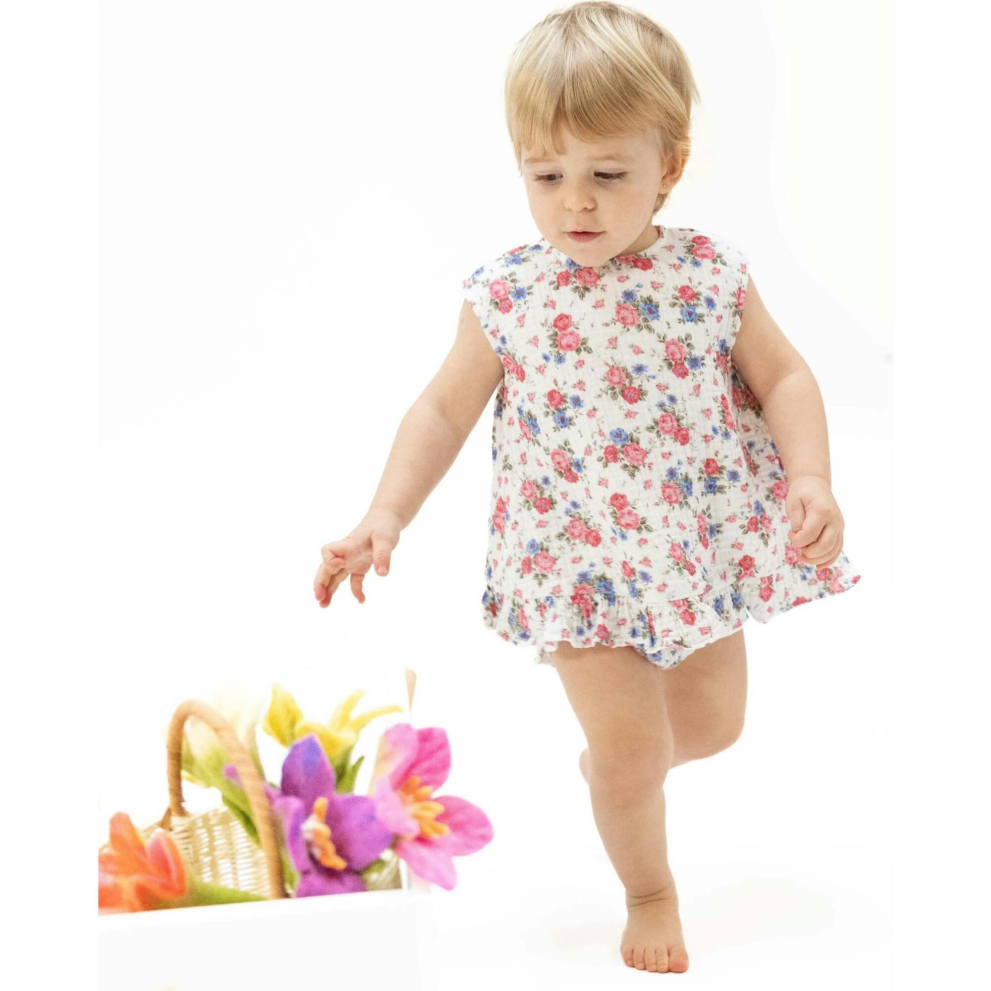 Cabbage Roses - Ruffle Back Top and Bloomer