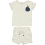 Boys Ribbed Berry Applique Tee & Short Set