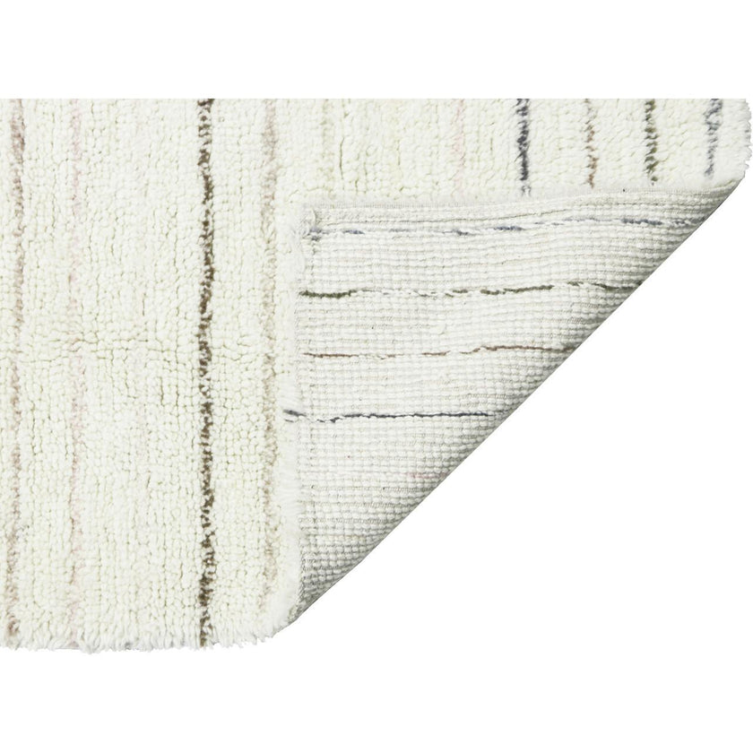 Aron Small Rectangular Woolable Rug With Tri-Color Tassels