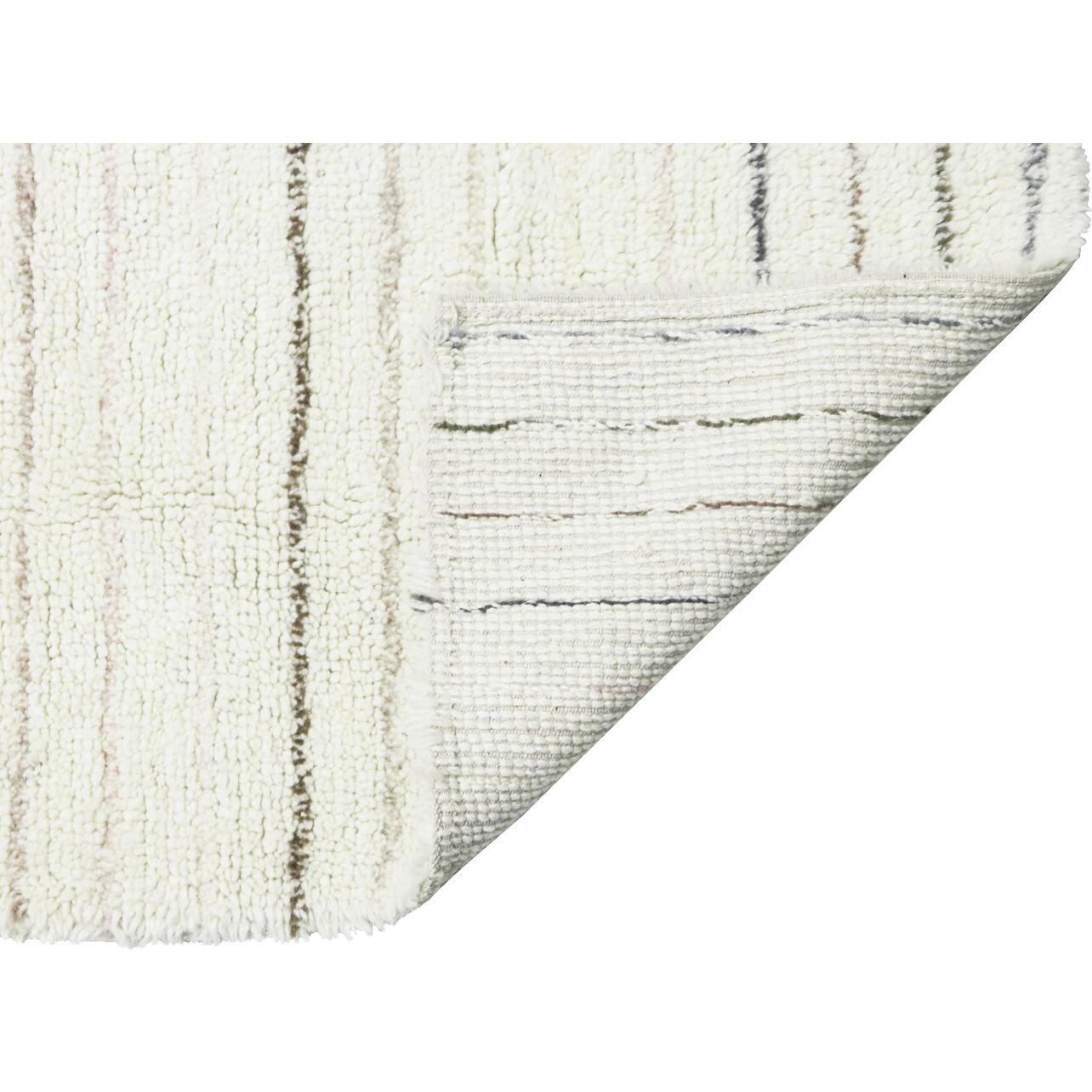 Aron Small Rectangular Woolable Rug With Tri-Color Tassels