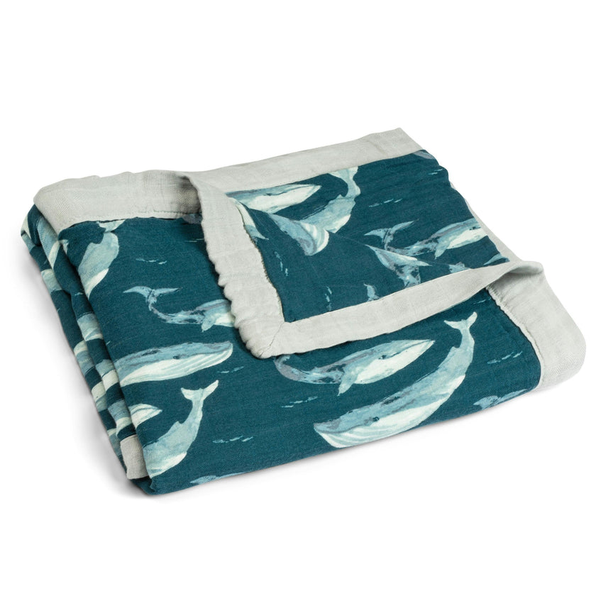 Blue Big Lovey Three-Layer Muslin Blanket