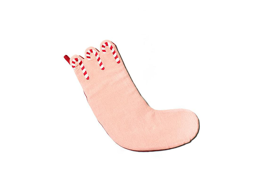 Provence Candy Cane Scallop Stocking