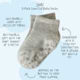 ZURI 5-Pack Baby & Toddler Socks