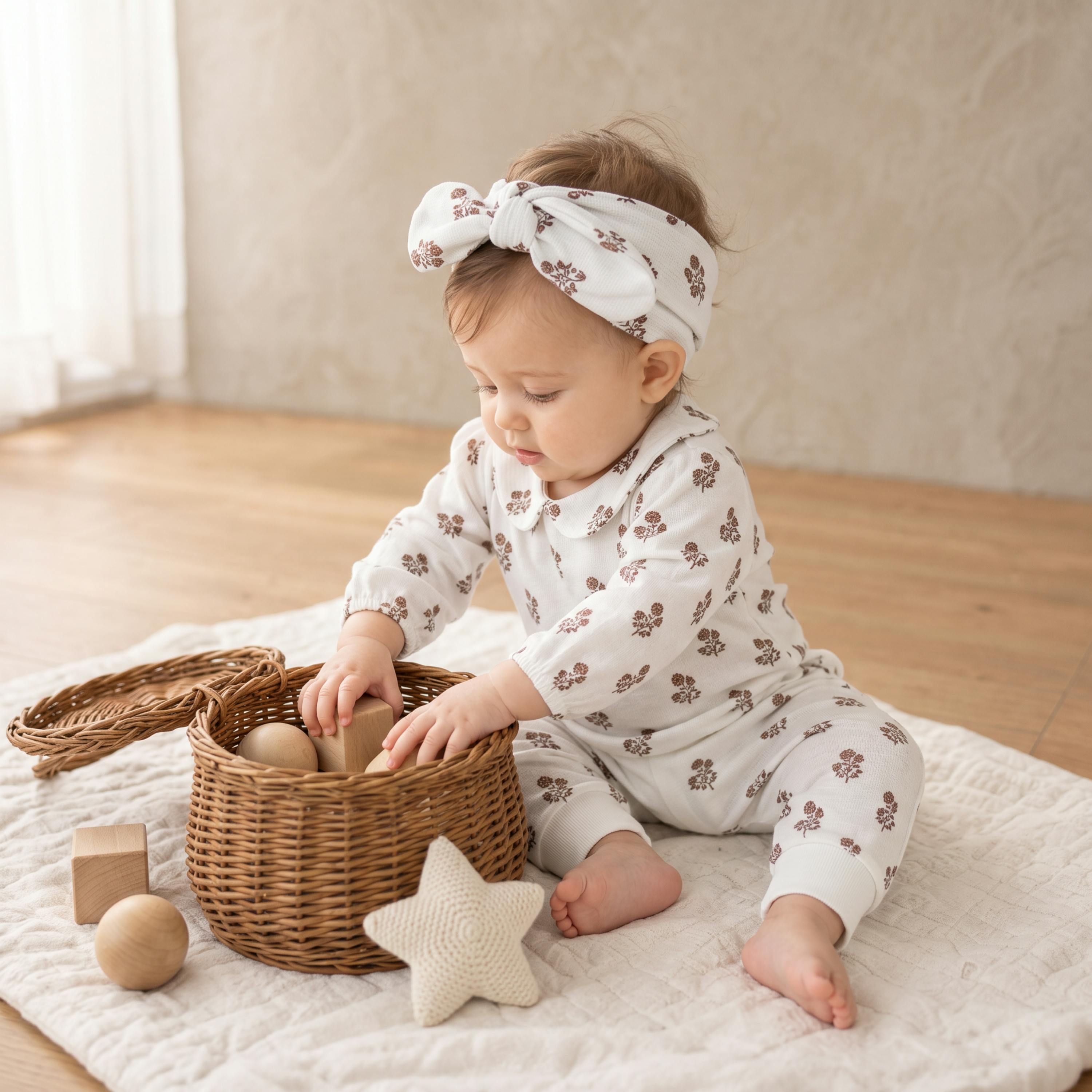 Organic Ruffle Collar Onesie & Pants Set - Loom