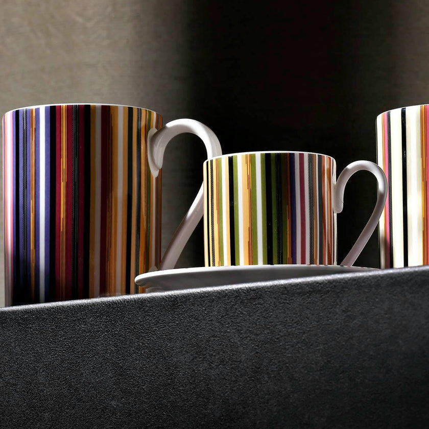 Mug Cup STRIPES Jenkins 148 in Luxury Box diam. 3", H "3.9, cap. 12.5 oz