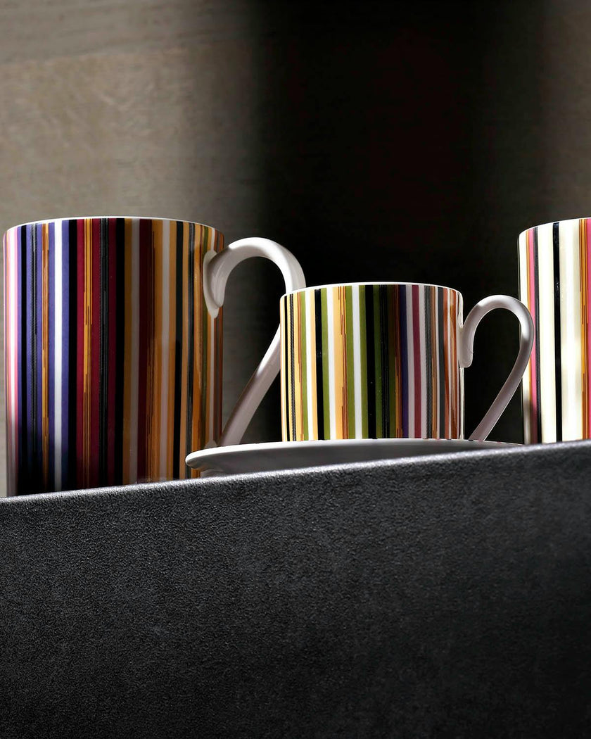 Mug Cup STRIPES Jenkins 148 in Luxury Box diam. 3", H "3.9, cap. 12.5 oz