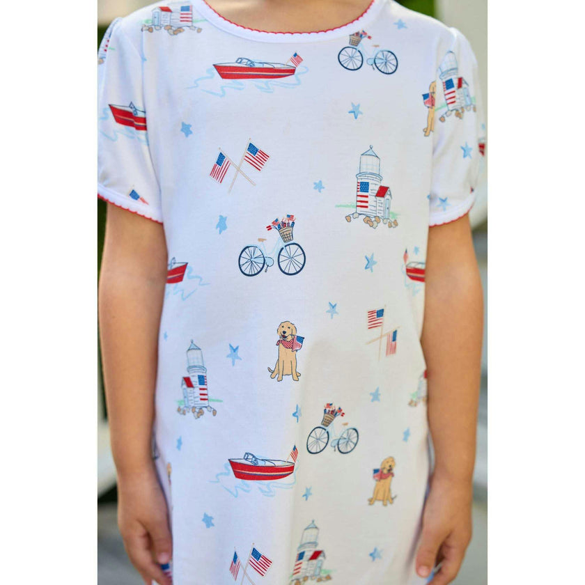 Printed T-Shirt Dress - Coastal Summer
