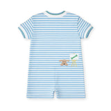 Stripe Knit Shortall With Painting Dog
