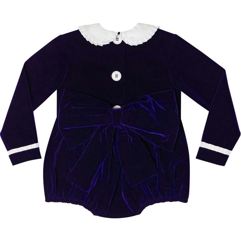 Long Sleeve Grace Bubble in Midnight Blue Velvet