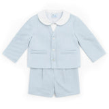 Seersucker Jacket and Short with Woven Short Sleeve Shirt