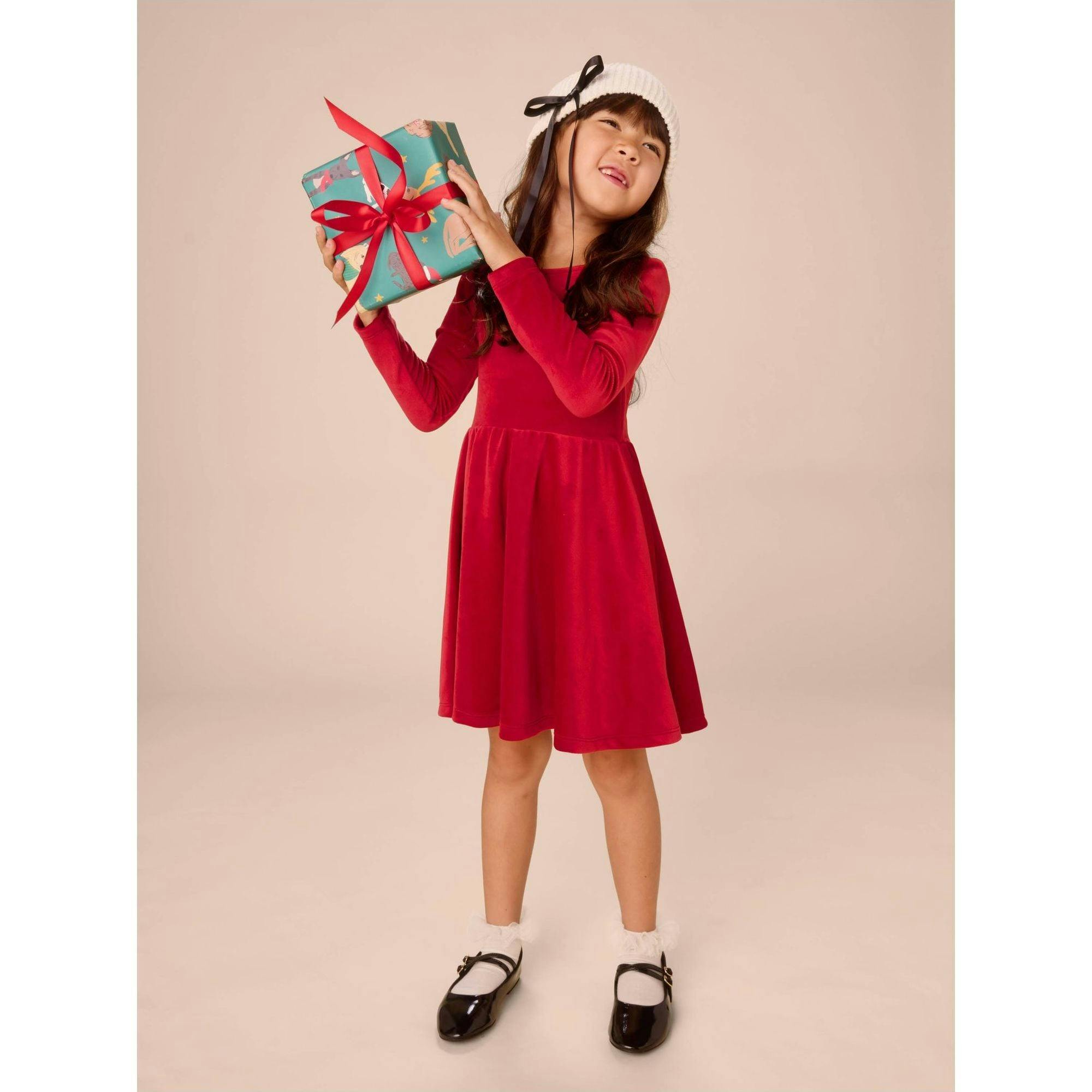 Velour Ballet Dress, Red