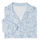 New York City Women's Button Front Long Pajama Set
