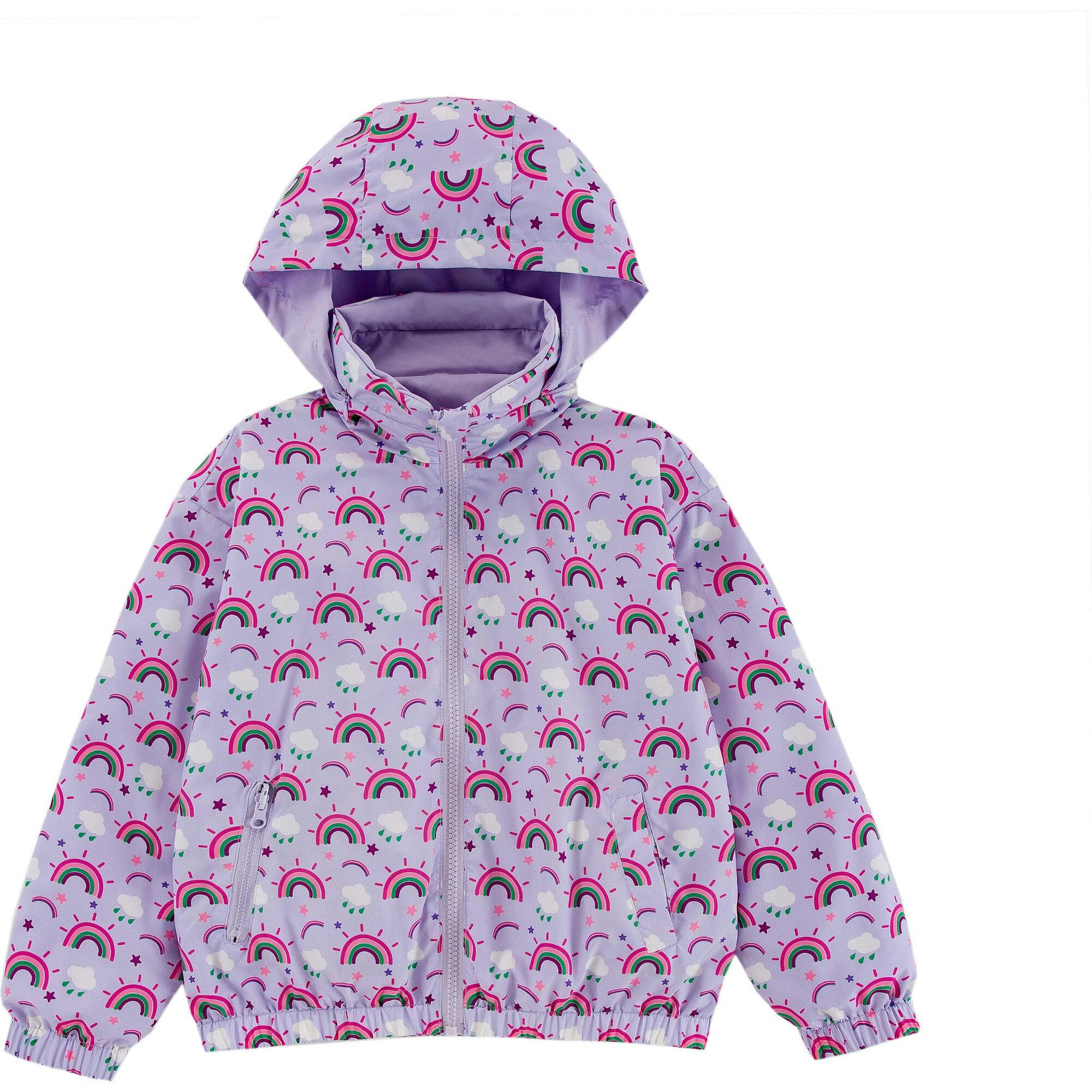 Max Reversible Rain Jacket Windbreaker, Purple Rainbow