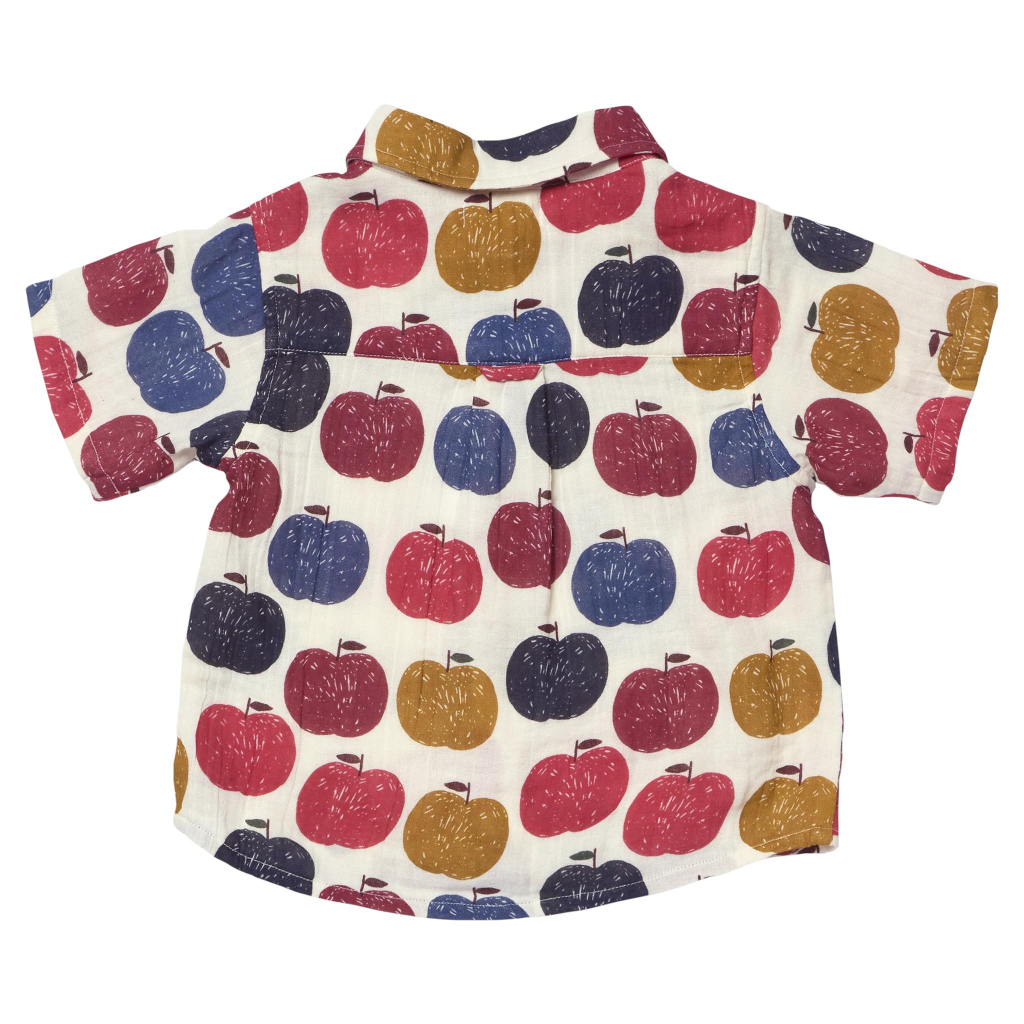 Boys Jack Shirt - Blue Delicious Apples