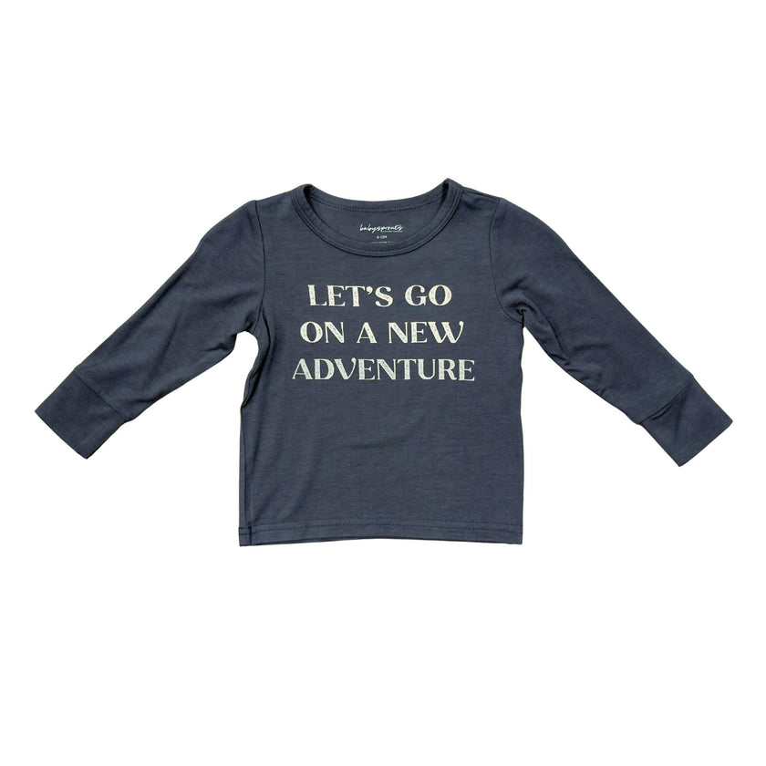 Boys Long Sleeve Tee in Let's Go On A New Adventure