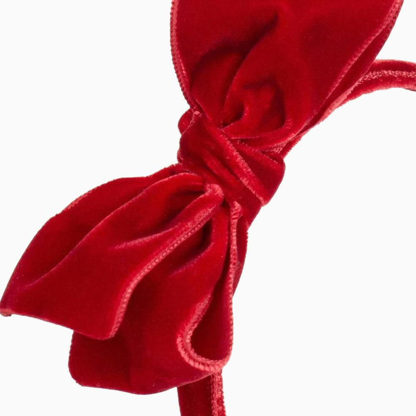 Velvet Big Bow Alice Band in Red