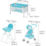 Olivia's Little World Baby Doll 3pc Nursery Set