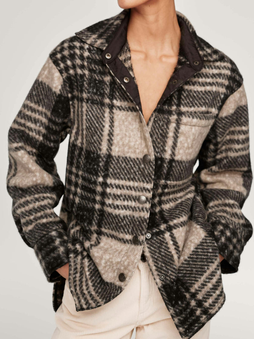 Faye Shirt | Fuzzy Plaid