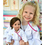 Sophia's Child's Lab Coat, Stethoscope & Syringe with Matching Set for 18" Dolls, Multi