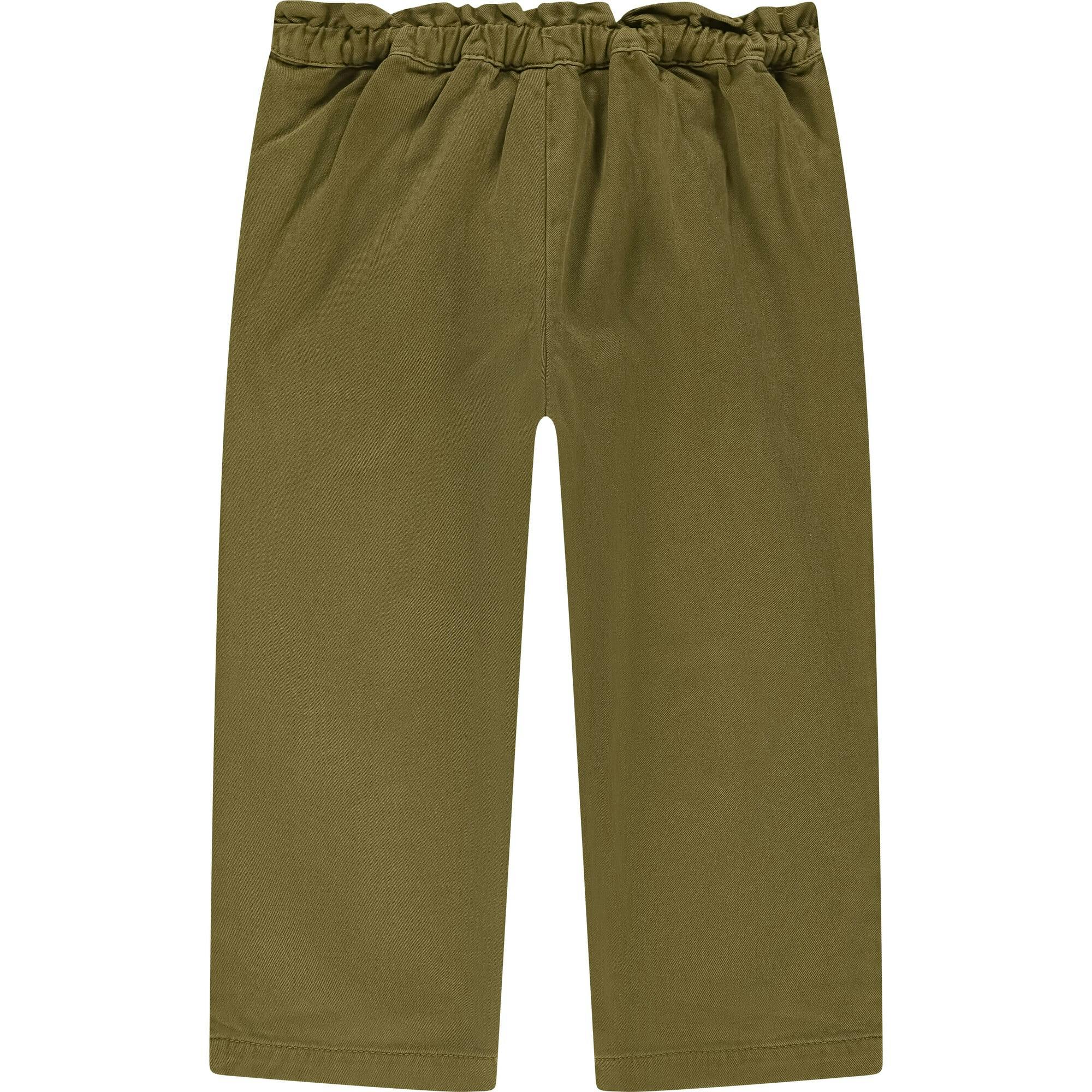Embroidered Ruched Waist Pants