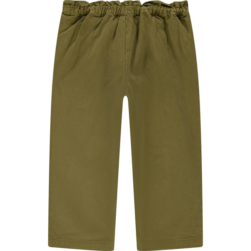 Embroidered Ruched Waist Pants