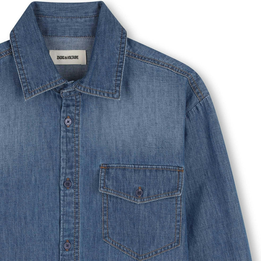 ZADIG & VOLTAIRE Soft Chambray Shirt - Denim Blue