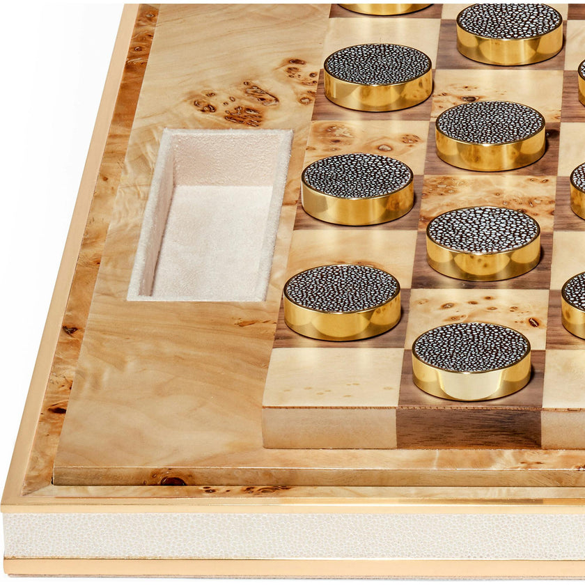 Shagreen Checkers Set