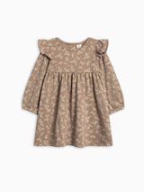 Mika Armhole Ruffle Long Sleeve Dress Betty Floral / Purple + Olive